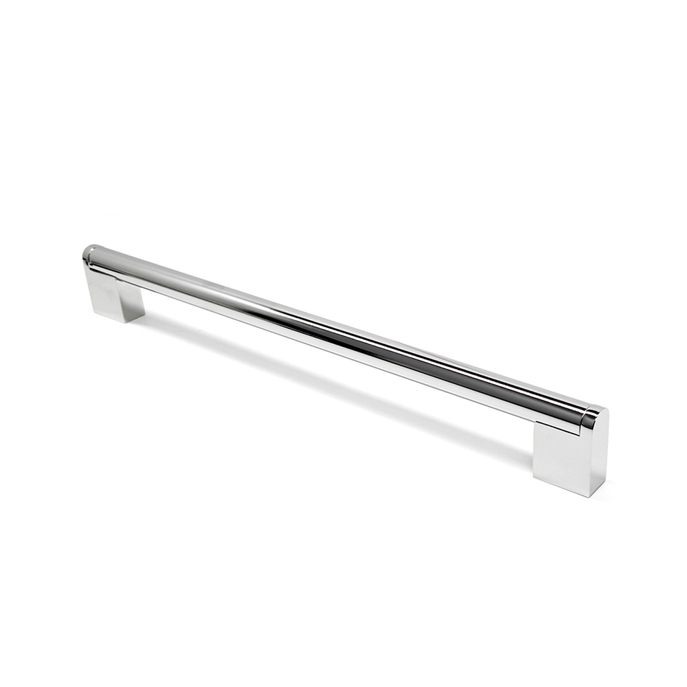 Handles 42 Brushed satin nickel cabinet handle model 9668-96-BSN for Calgary kitchen renovations.