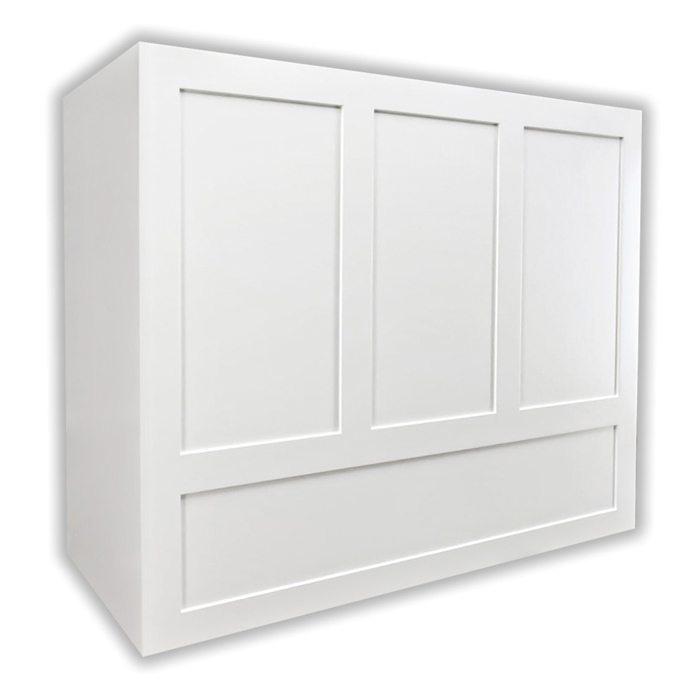 Range Hood Cover 11 Sleek range hood cover designed for modern kitchens, featured in Zen Livings Calgary home renovation products.