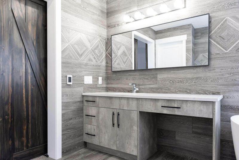 How To Integrate Floating Vanity Cabinets Into Your Bathroom 3 Gray Bathroom with Vanity Cabinets